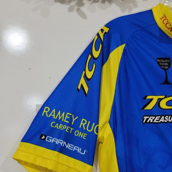 Louis Garneau Men's Diamond Cycling Full Zip Jersey TCCA Bike Shirt Size Large - Picture 8 of 13